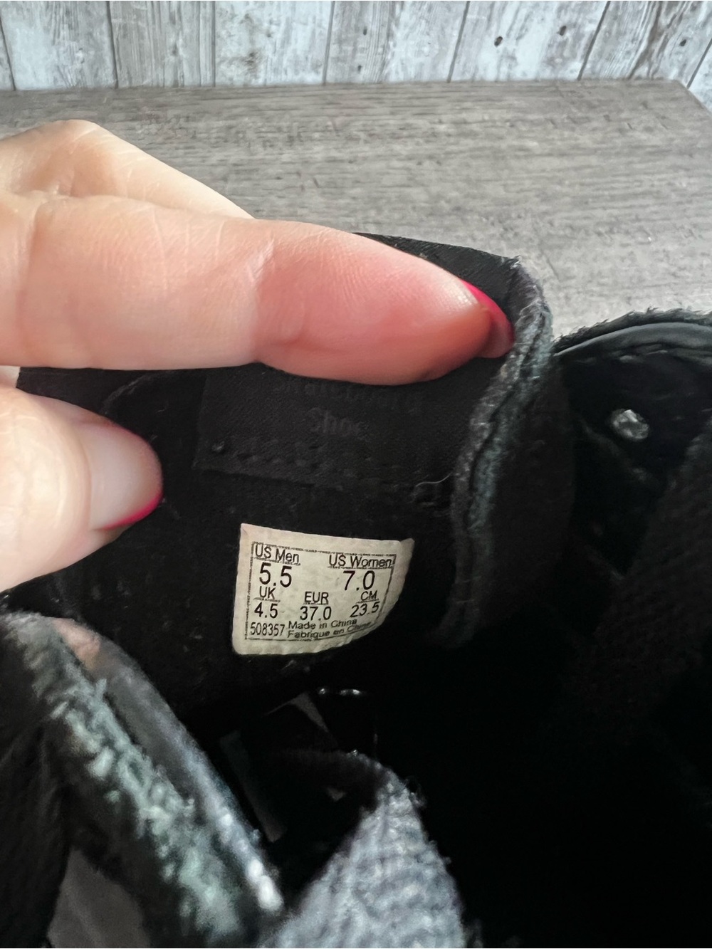 Vans Sk8 High-Top Leather Suede Checkered Sneakers Black Unisex Womens 7 Men 5.5 - Picture 4 of 6